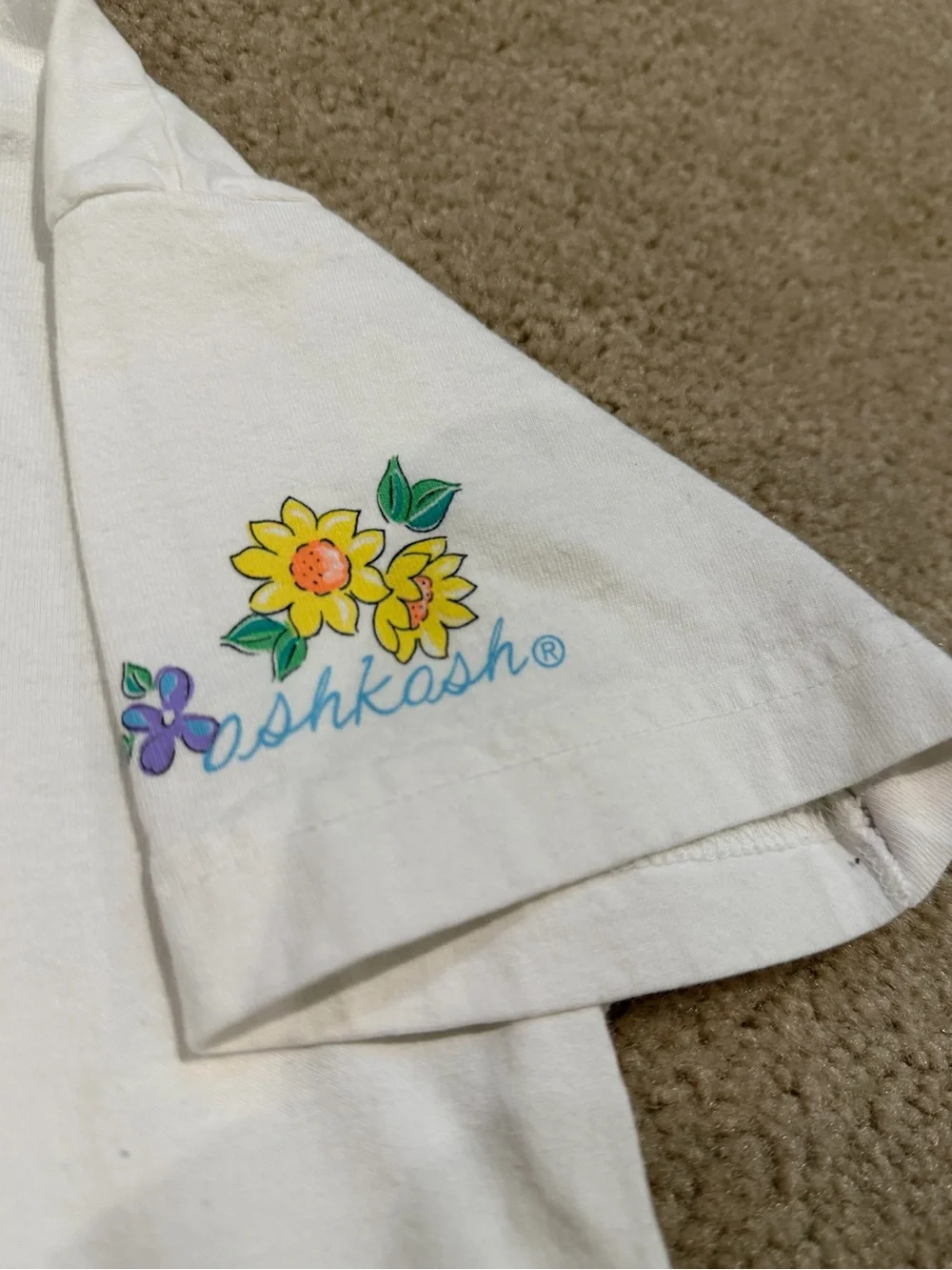 Vintage 90s OshKosh Herb Garden Floral T-Shirt Girls 6X Made in USA
